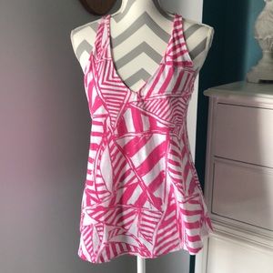 Lilly Pulitzer Pink and White Tank Top